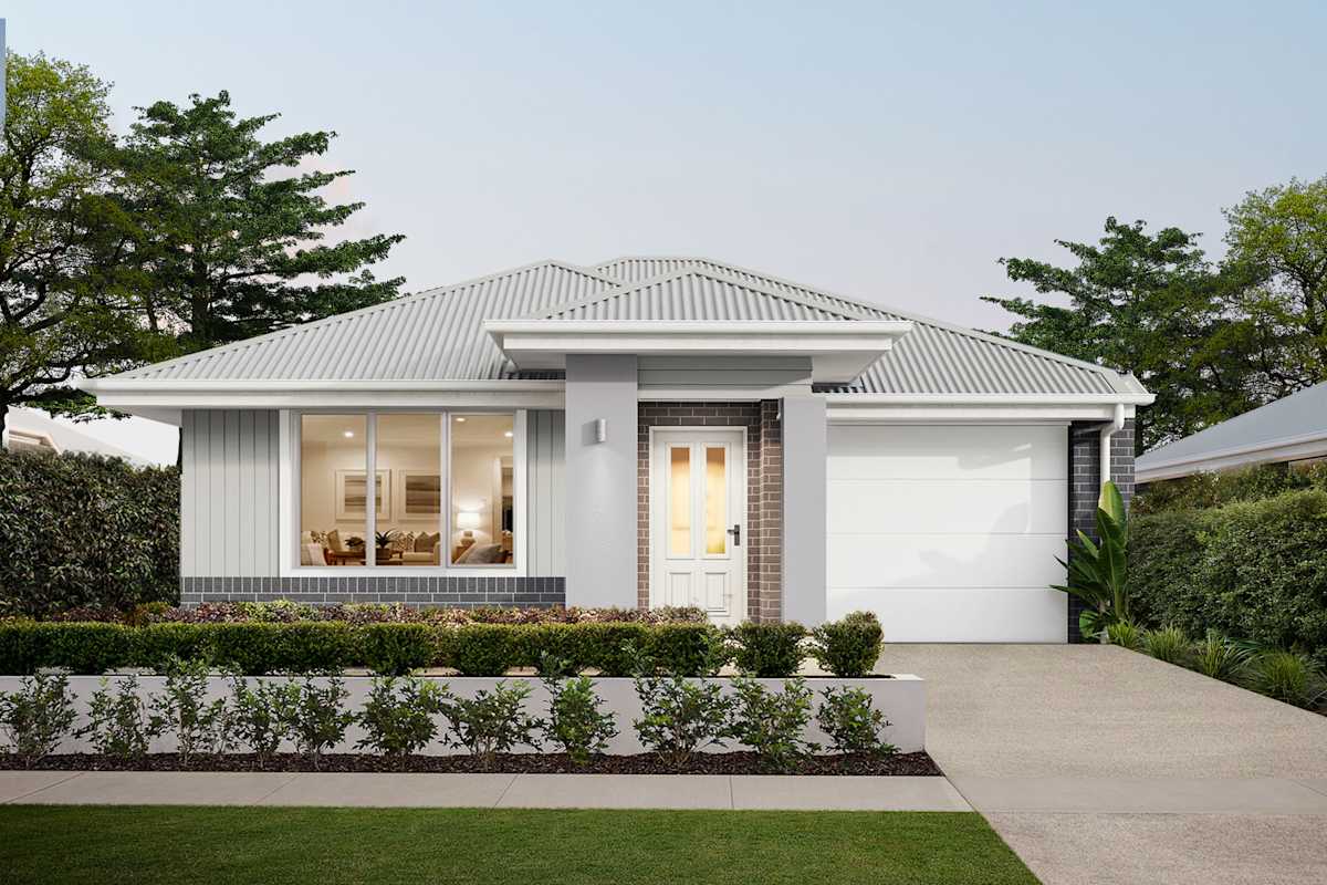Brisk One house design with Haven facade in Classic Hamptons style