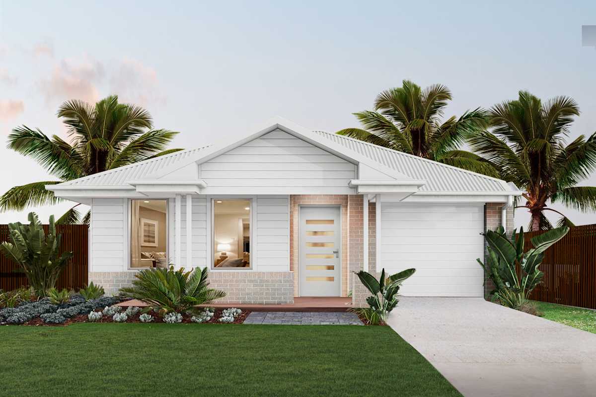Brisk One house design with Oasis facade in Coastal Modern style