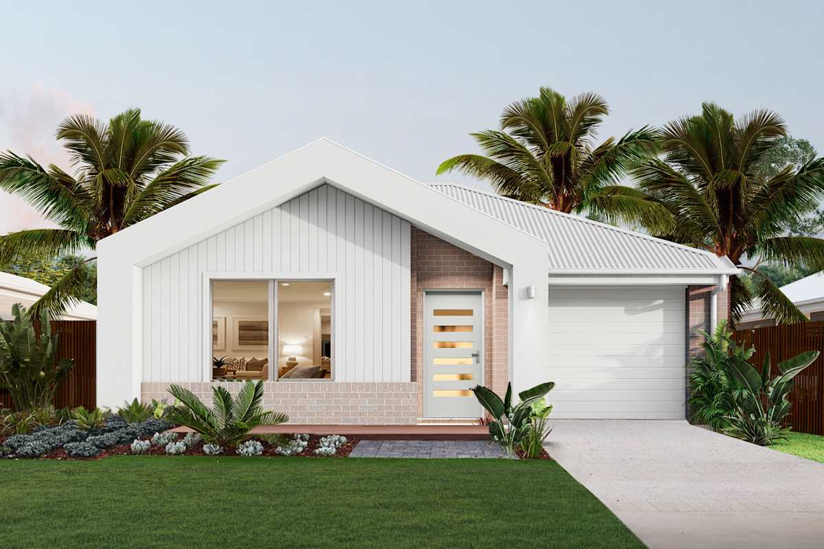 Brisk Two house design with Freedom facade in Coastal Modern style
