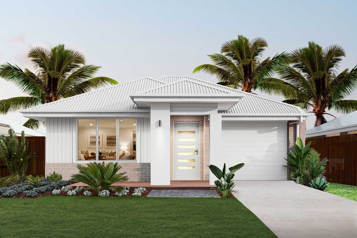 Brisk Two house design with Haven facade in Coastal Modern style