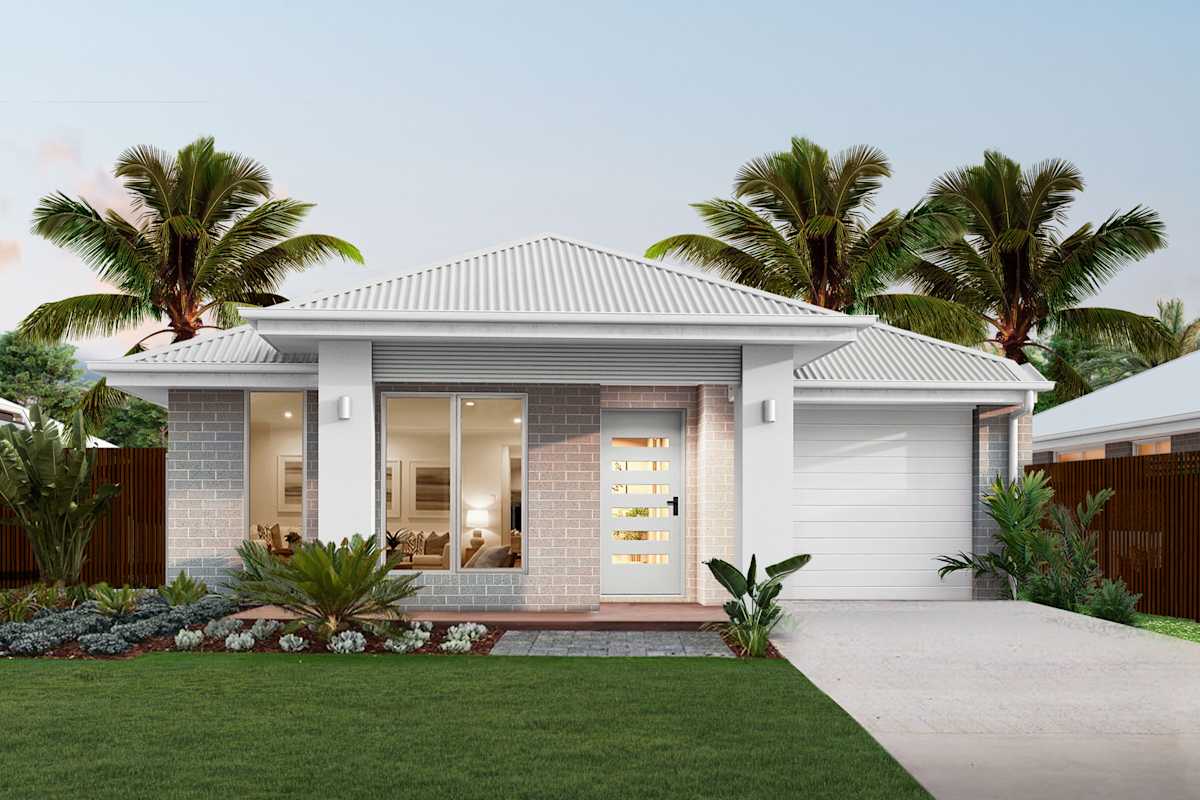 Brisk Two house design with Retreat facade in Coastal Modern style