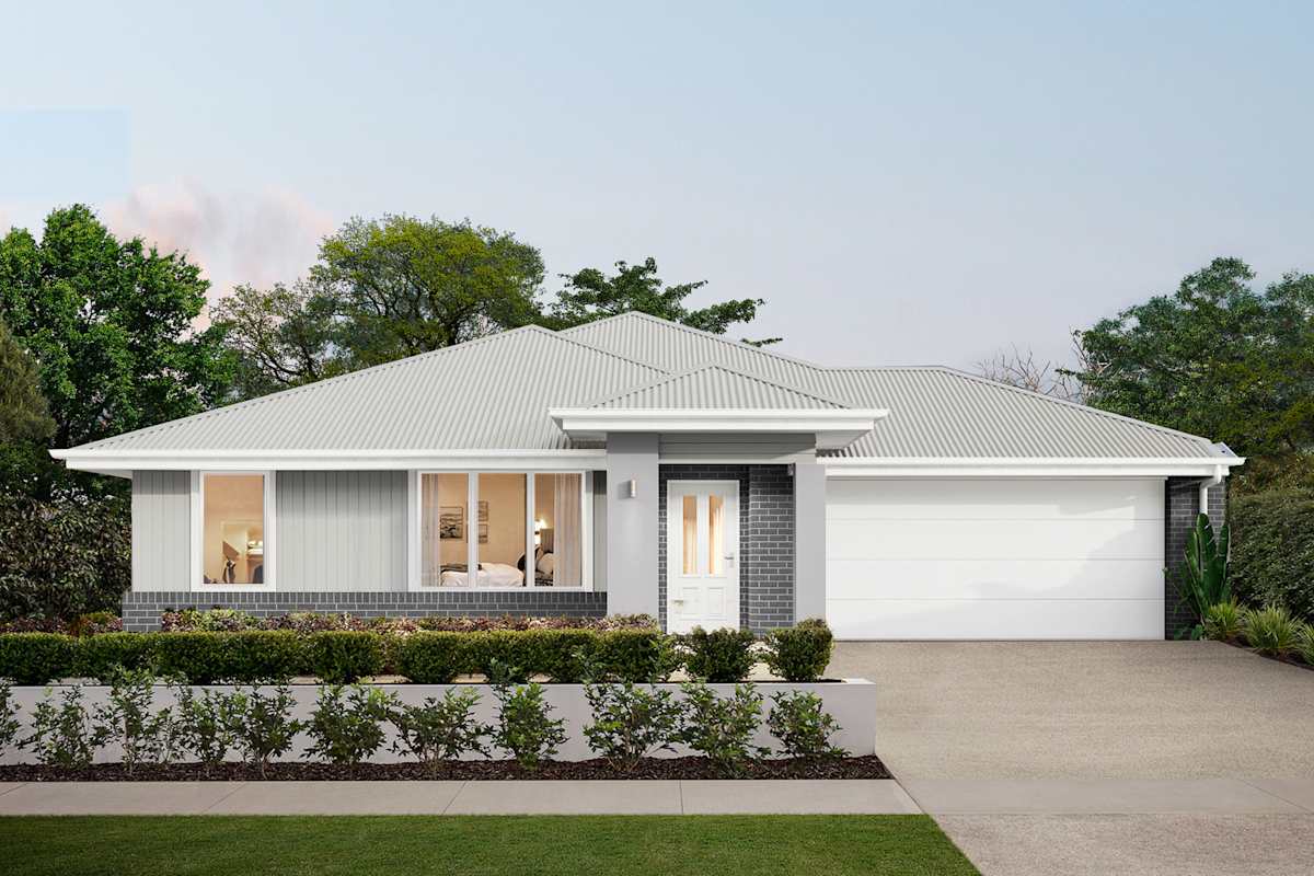 Mist Four house design with Haven facade in Classic Hamptons style