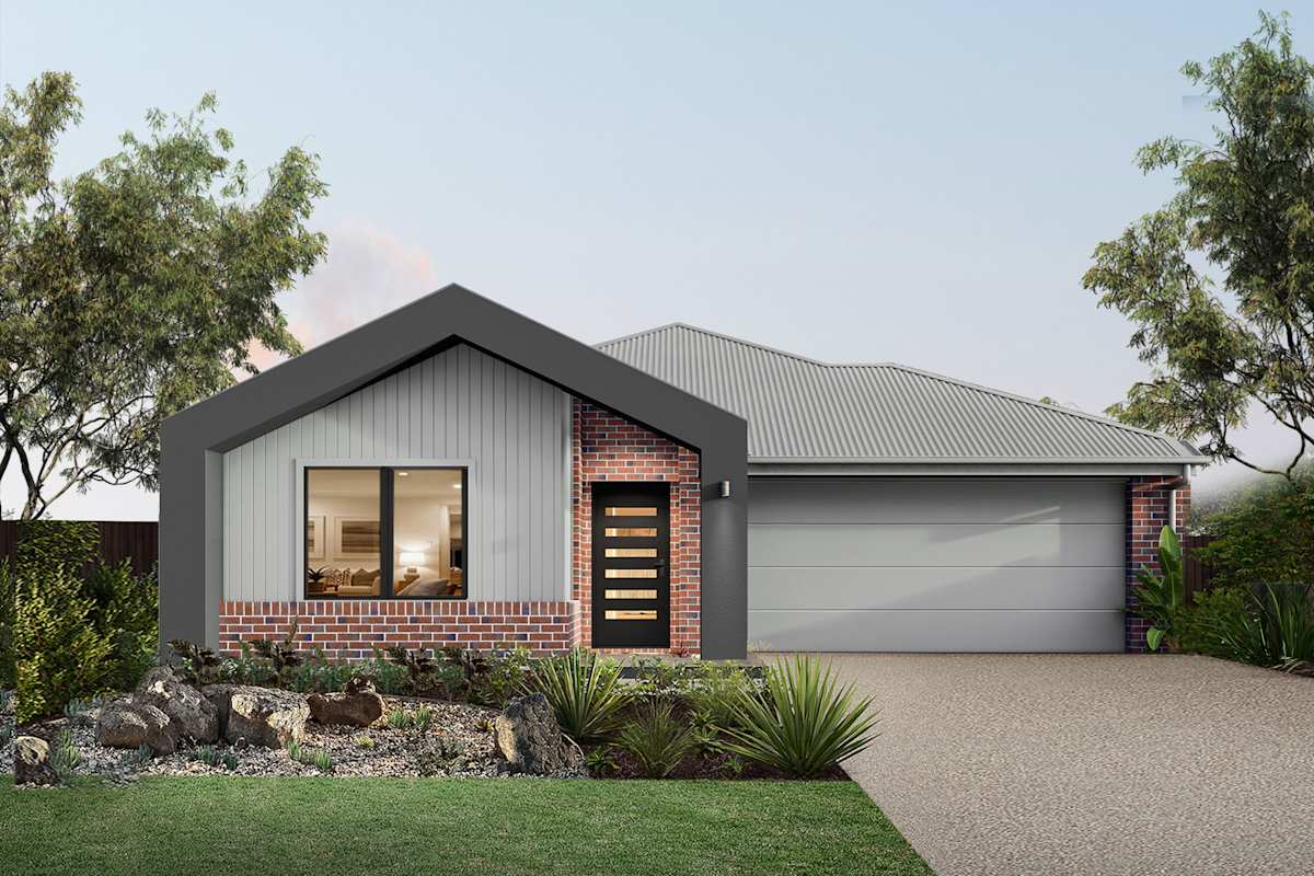 Dawn Three house design with Freedom facade in urban Industrial style