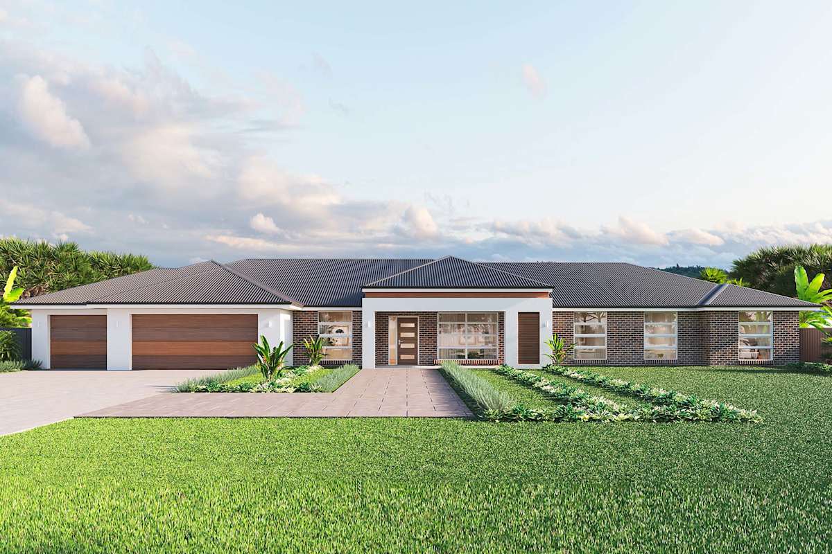 Inglewood Executive Lodge house design with Resort facade