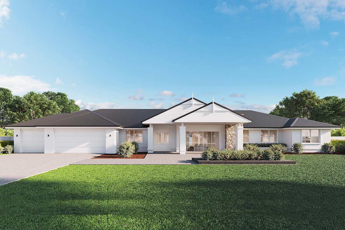Inglewood Executive Manor house design with Country facade