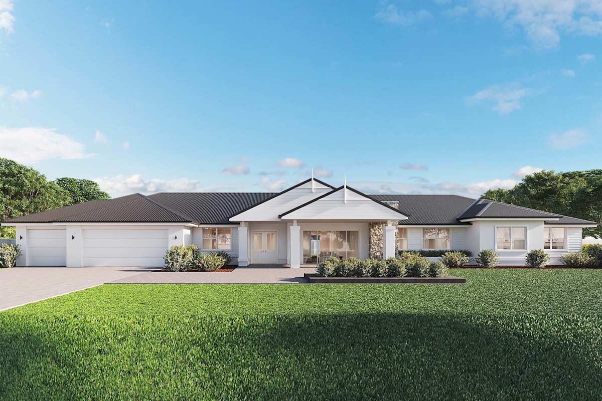 Inglewood Executive Grande Manor house design with Country facade