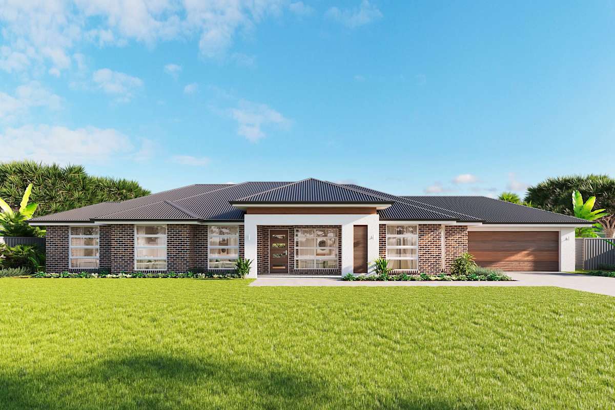 Riverglen Classic house design with Resort Facade