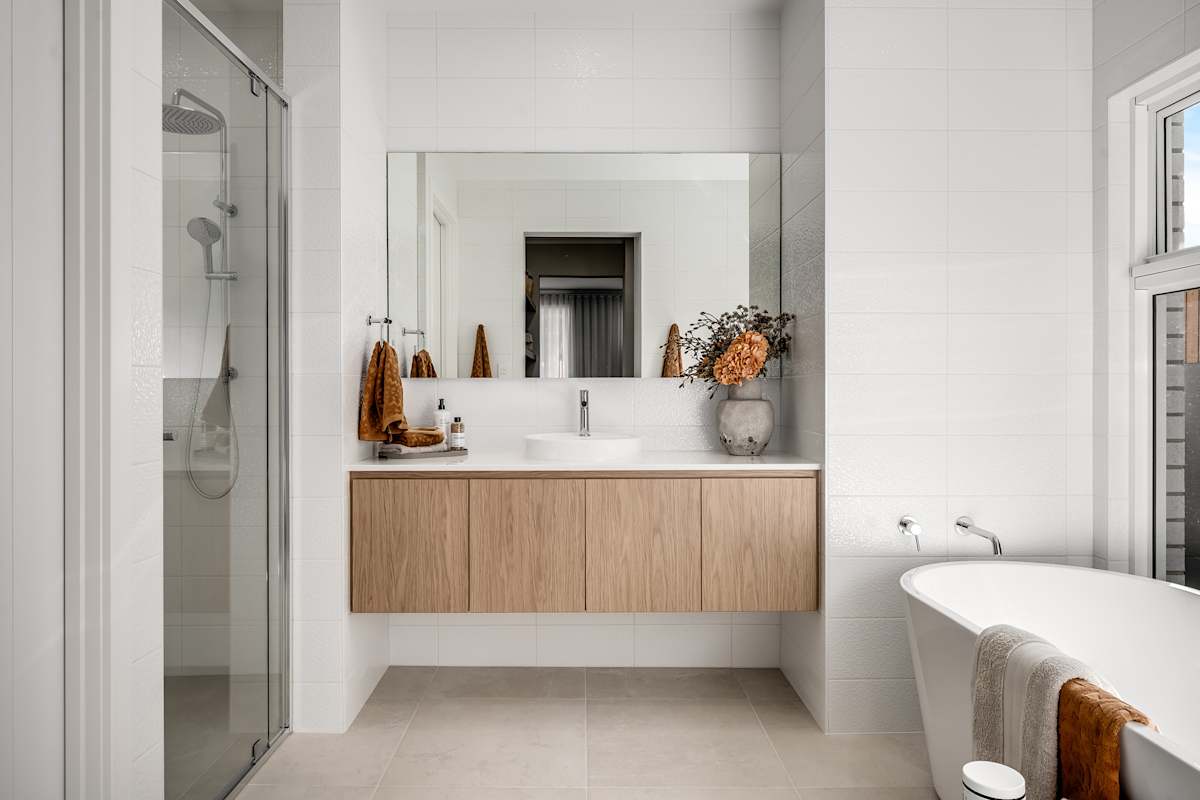 Millbrook 26 house design ensuite in Global style