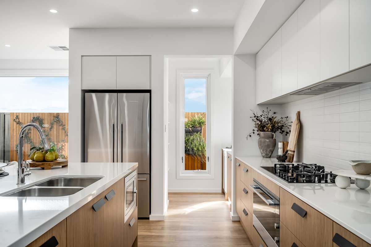 Millbrook 26 house design kitchen detail in Global style