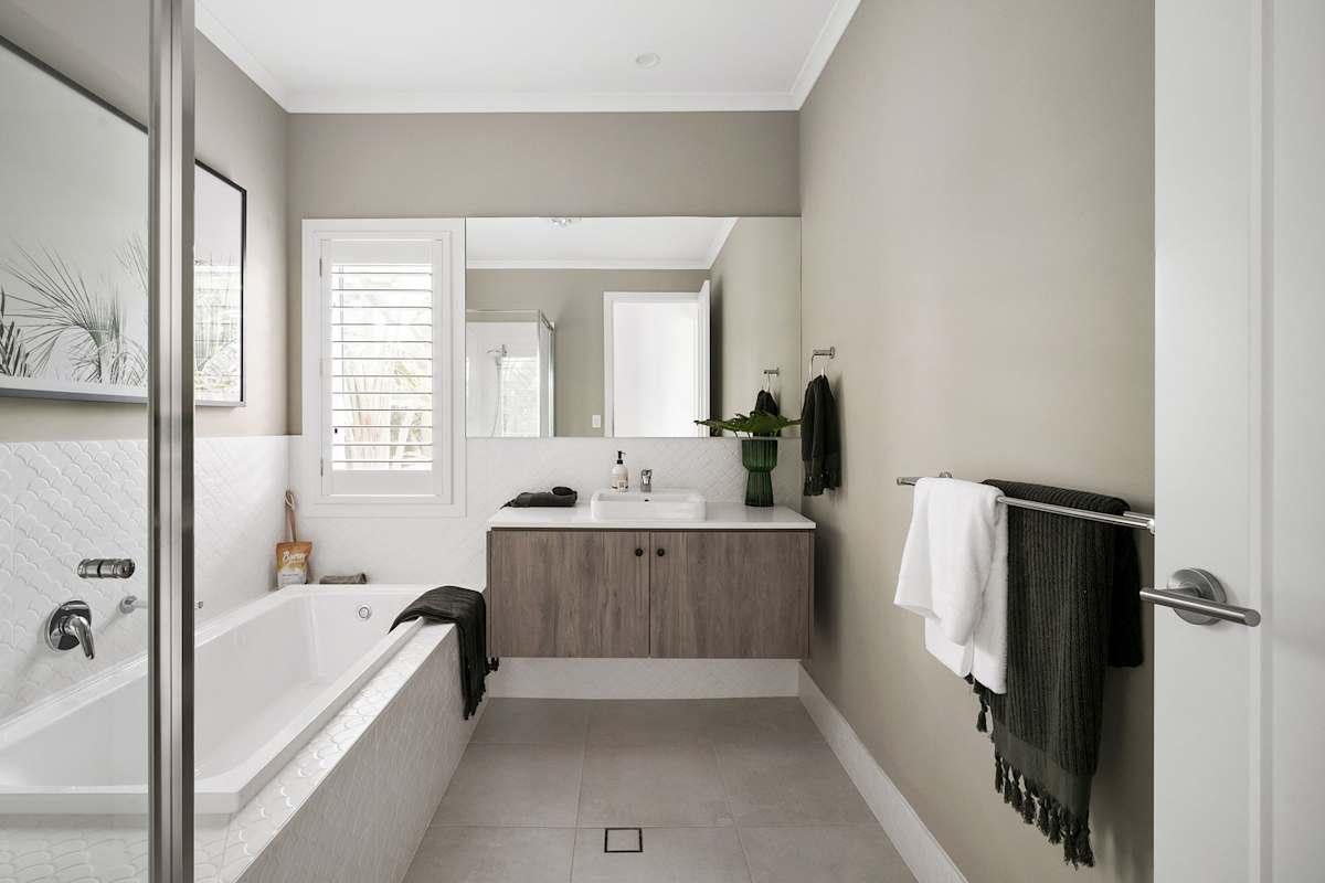Ashford 30 house design bathroom in coastal style