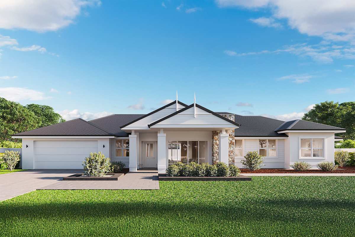 Lenswood Grande house design with Country facade