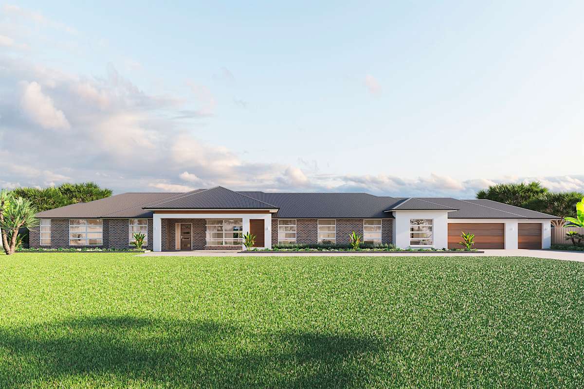 Houghton Grande Manor house design with Resort facade