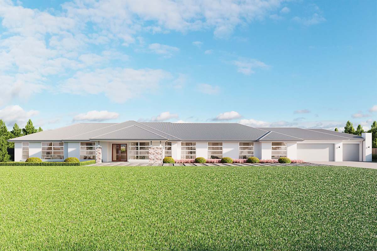 Houghton Grande Manor house design with Contemporary facade