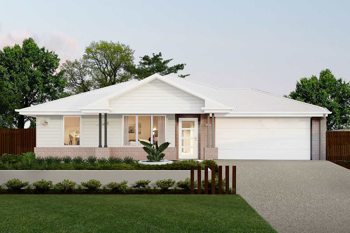 Dune Four house design Oasis facade in Contempo Modern style