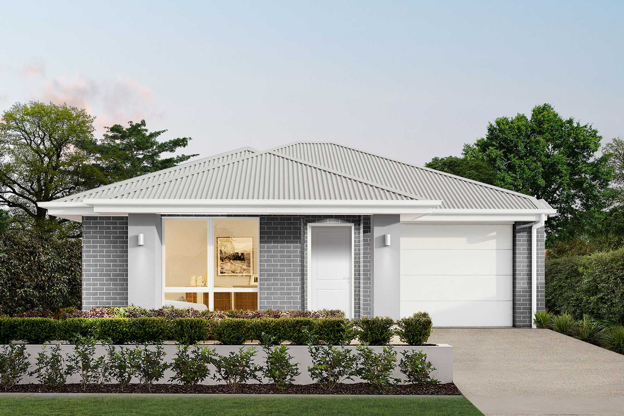 Brisk One house design with Abode facade in Classic Hamptons style