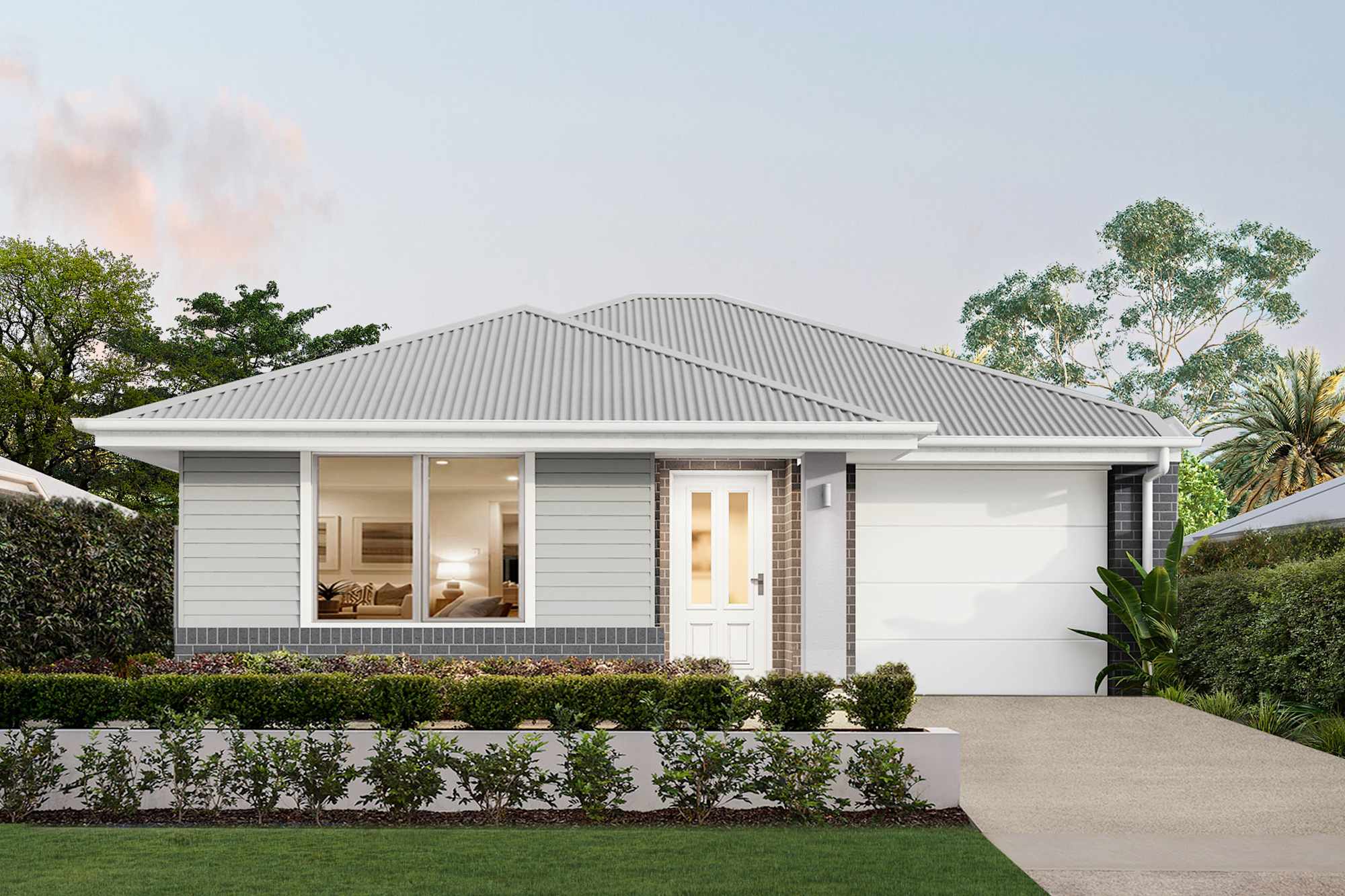 Brisk One house design with Sanctuary facade in Classic Hamptons style