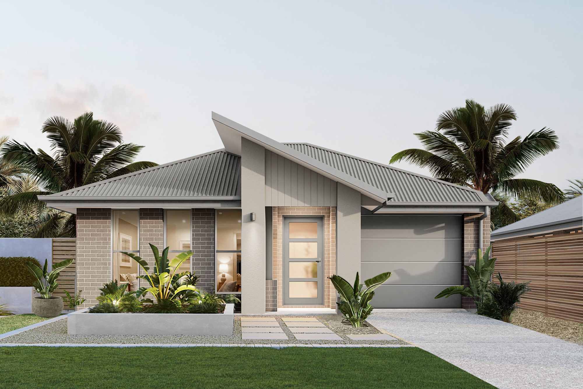 Brisk Two house design with Escape facade in Global Fusion style