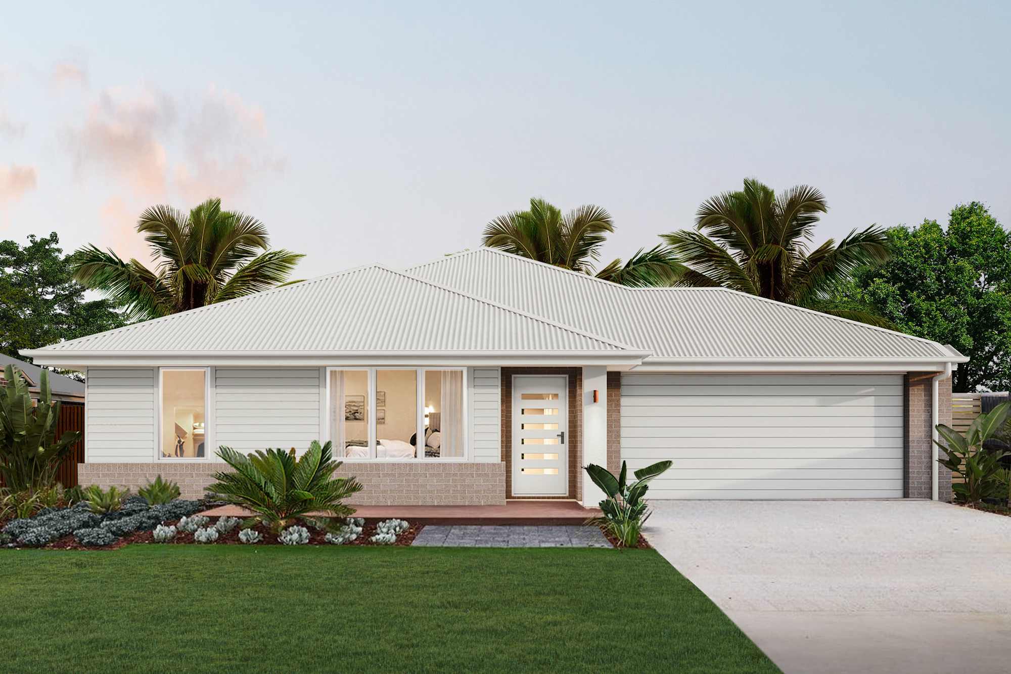 Aspire Two house design with Sanctuary facade in Coastal Modern style
