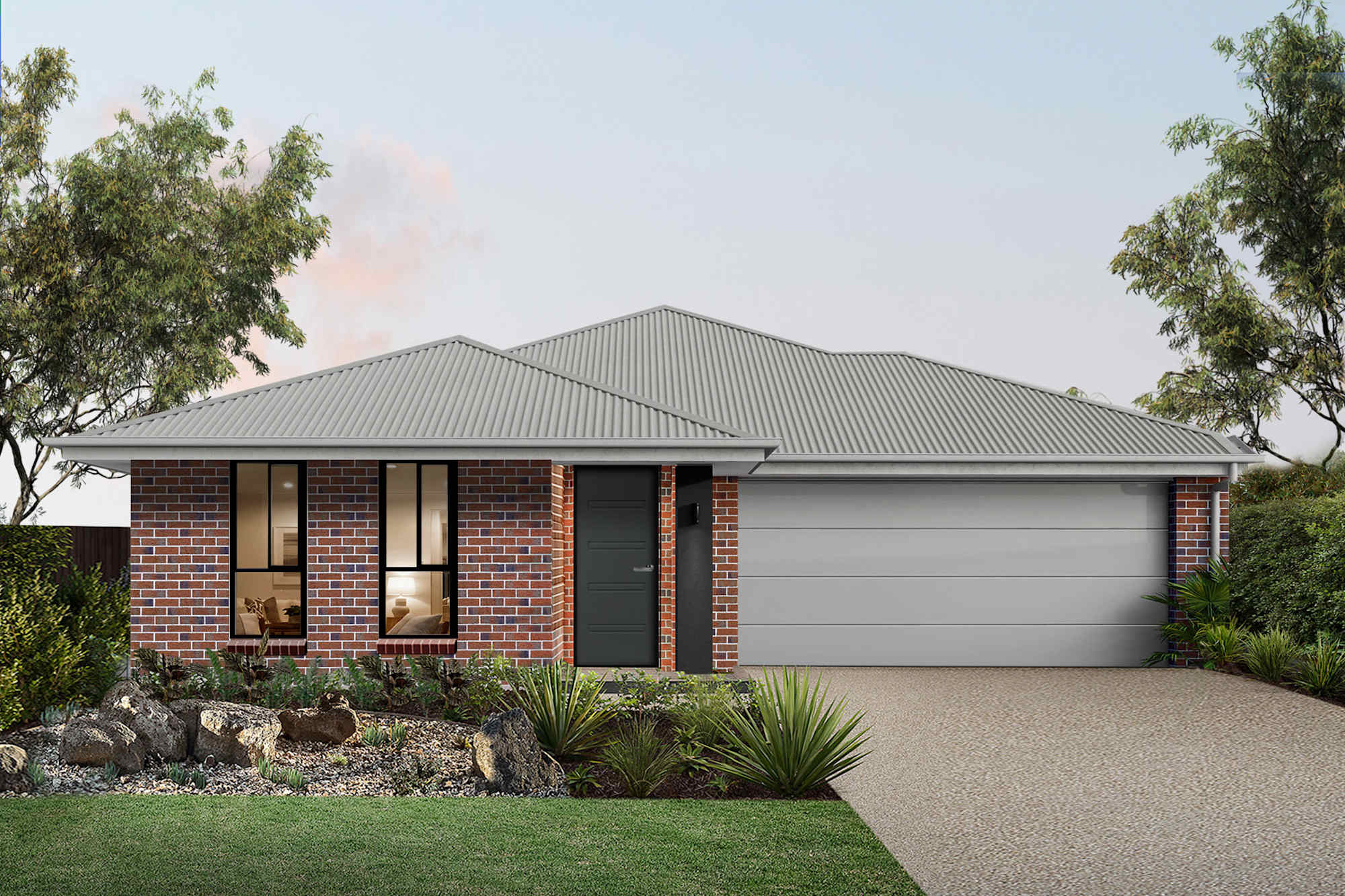Dawn One house design with Classic facade in Urban industrial style