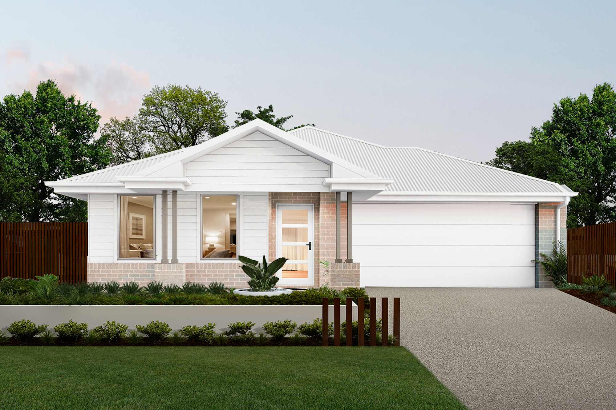 Dawn Two house design with Oasis facade in Contempo Modern style