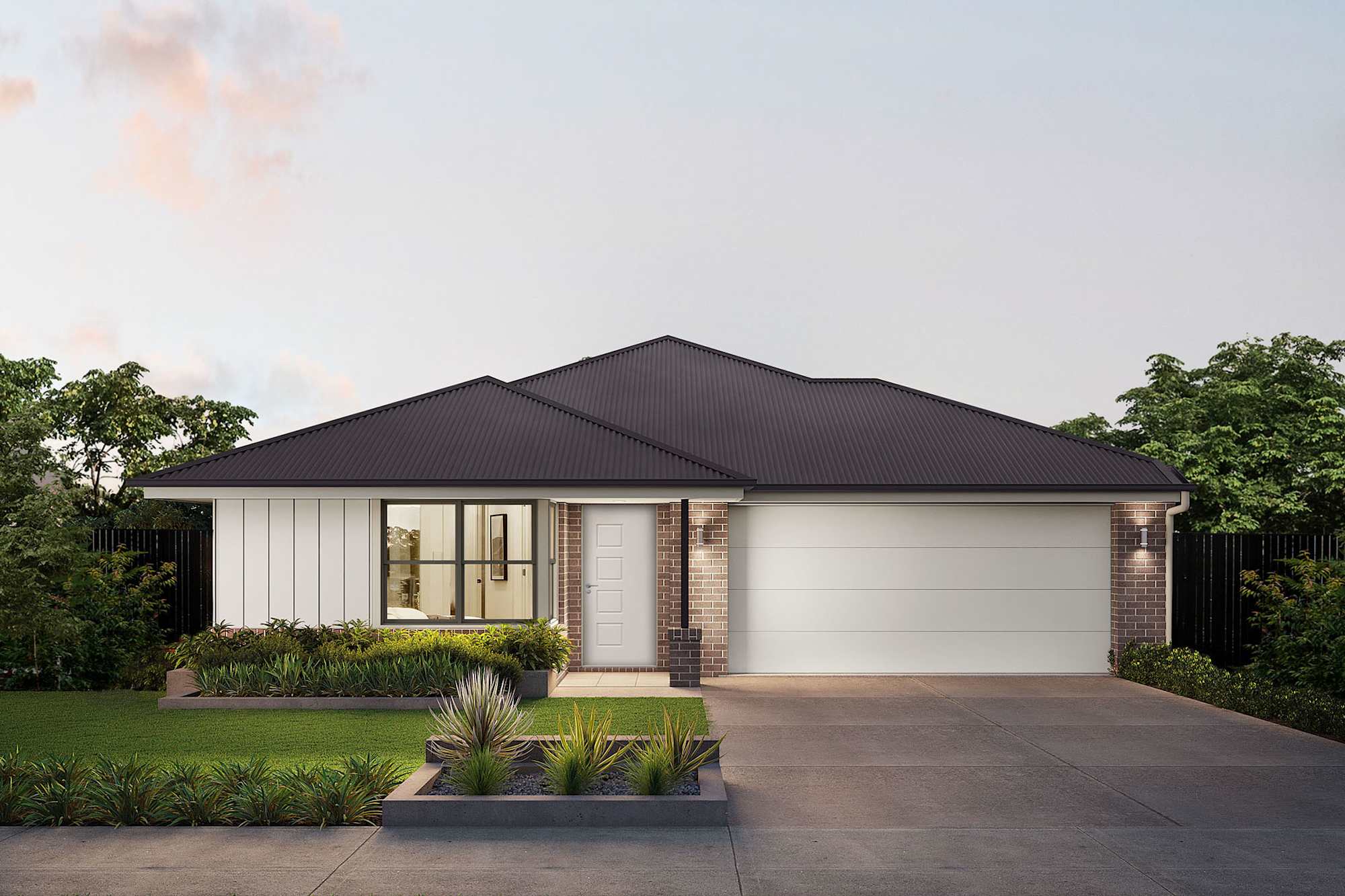 Kingston 23 house design with Country façade