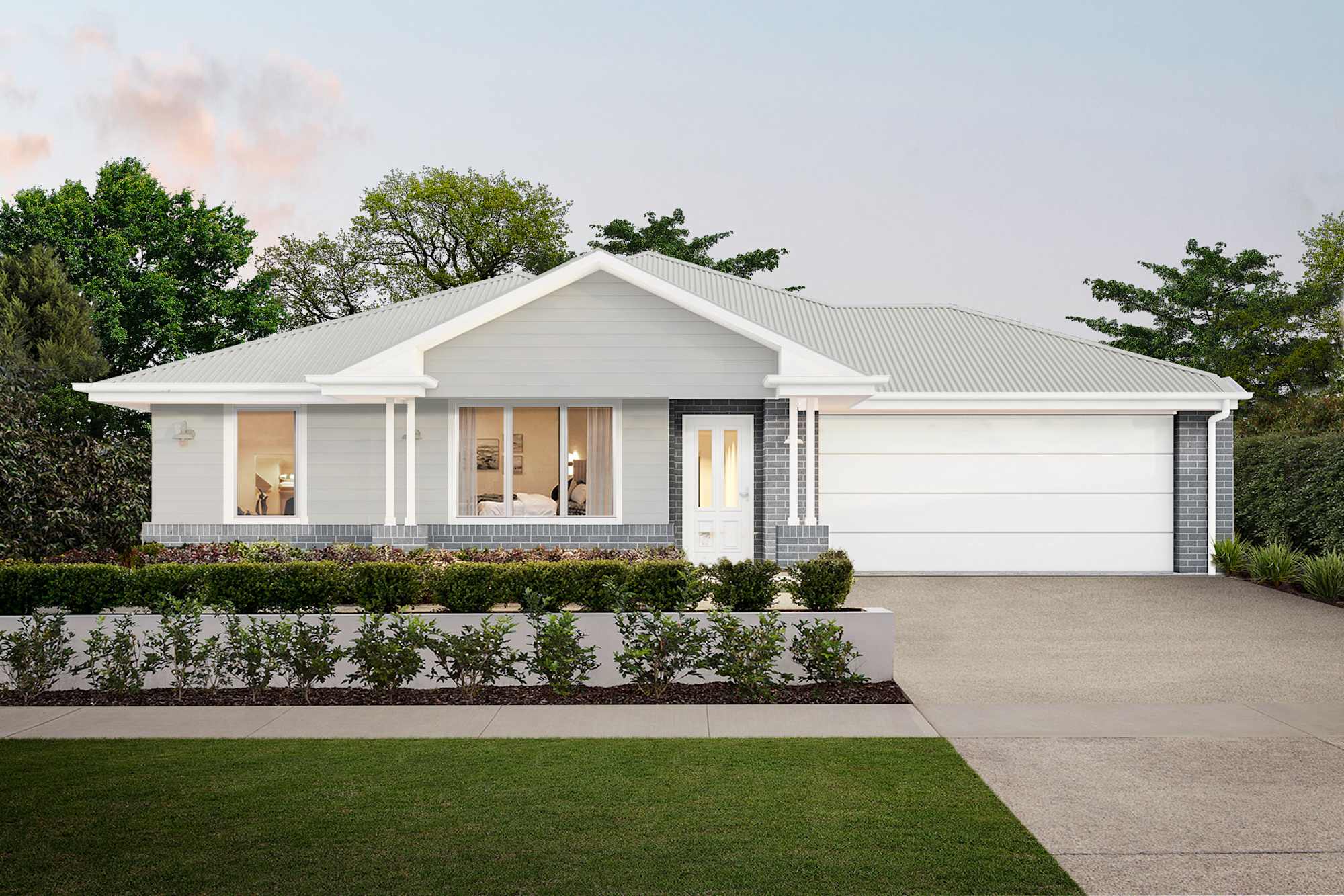 Dune Four house design Oasis facade in Classic Hamptons style