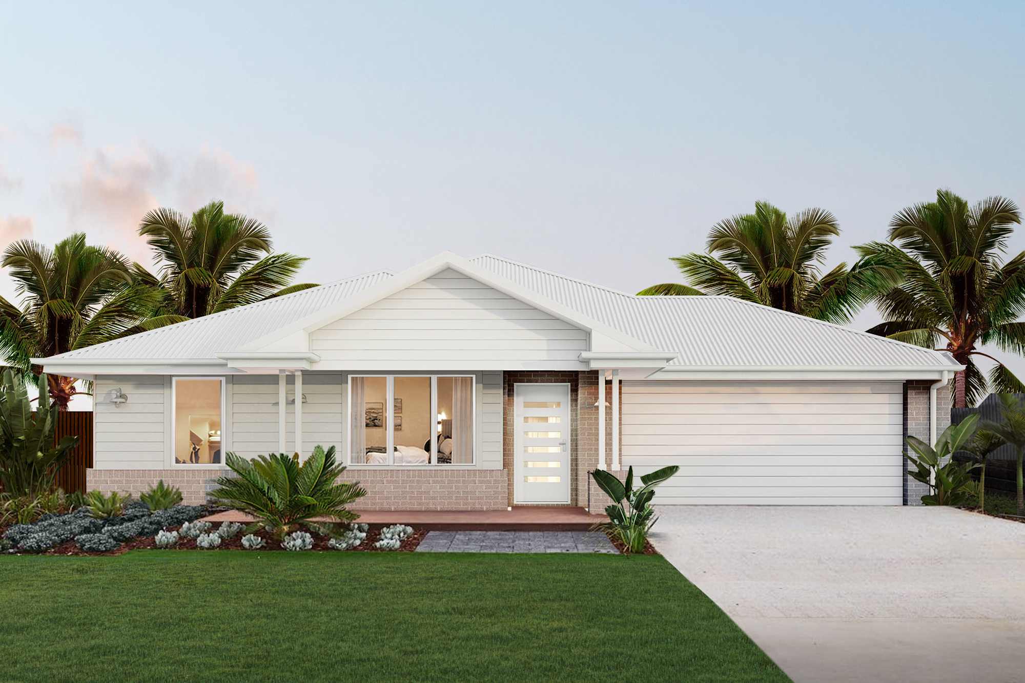 Dune Four house design Oasis facade in Coastal Modern style
