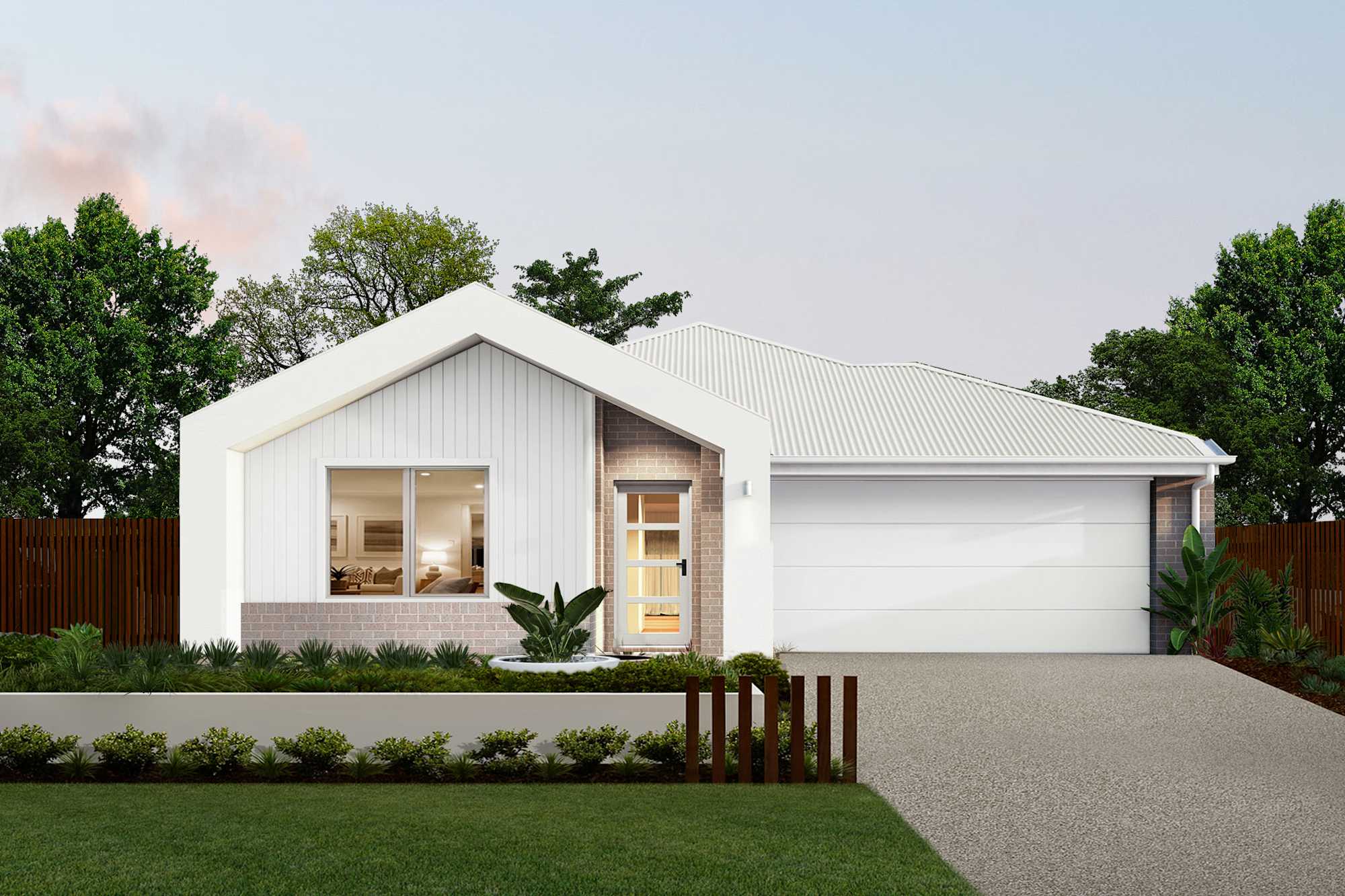 Dawn Four house design Freedom Facade in Coastal Modern style