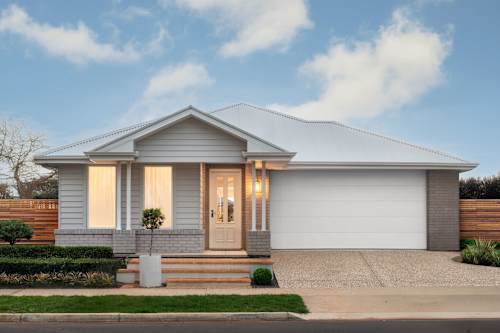 Dusk Four house design with Oasis Facade