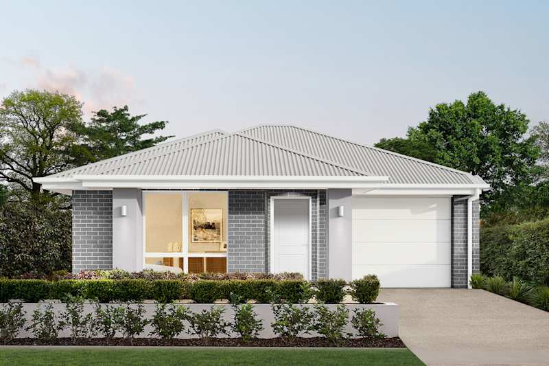 Brisk One house design with Abode facade in Classic Hamptons style