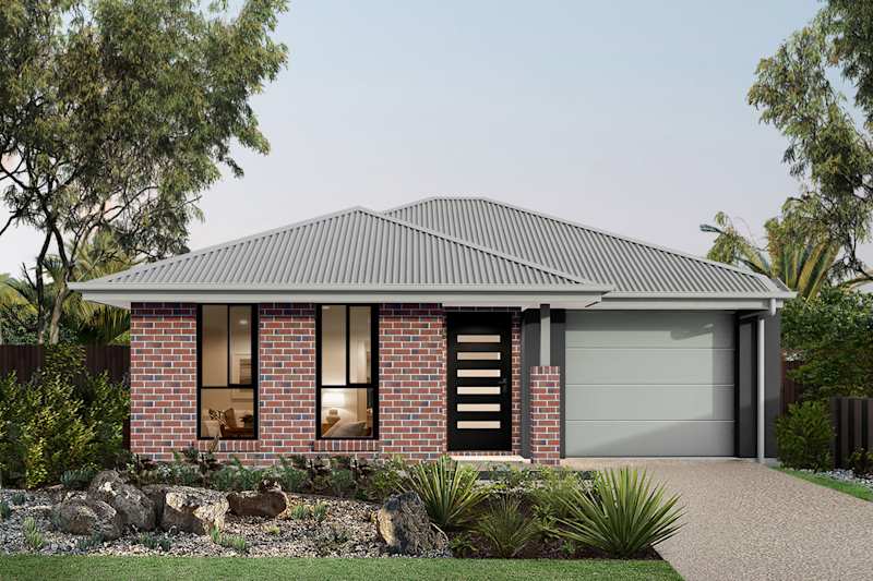 Brisk One house design with Serenity facade in Urban Industrial style