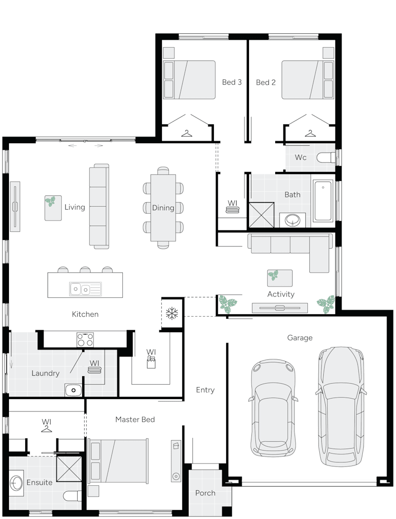 Aspire Two Single Storey House Floor Plan