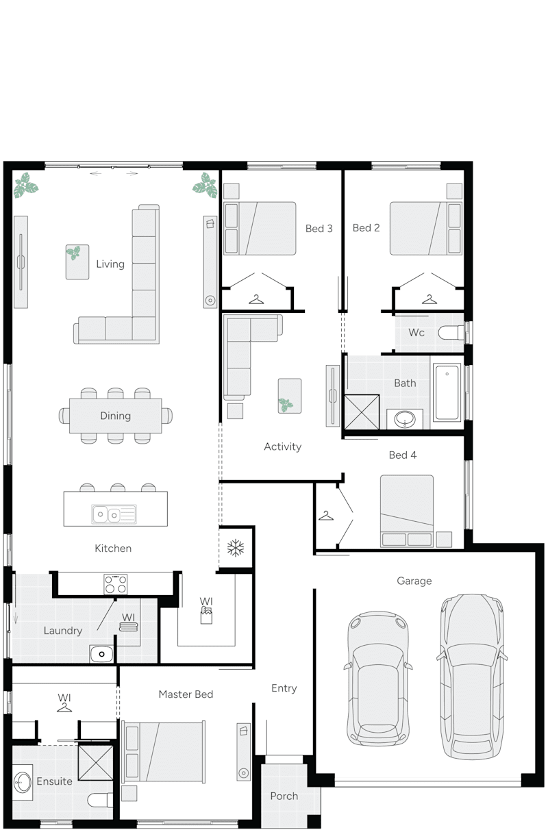 Aspire Four Single Storey House Floor Plan