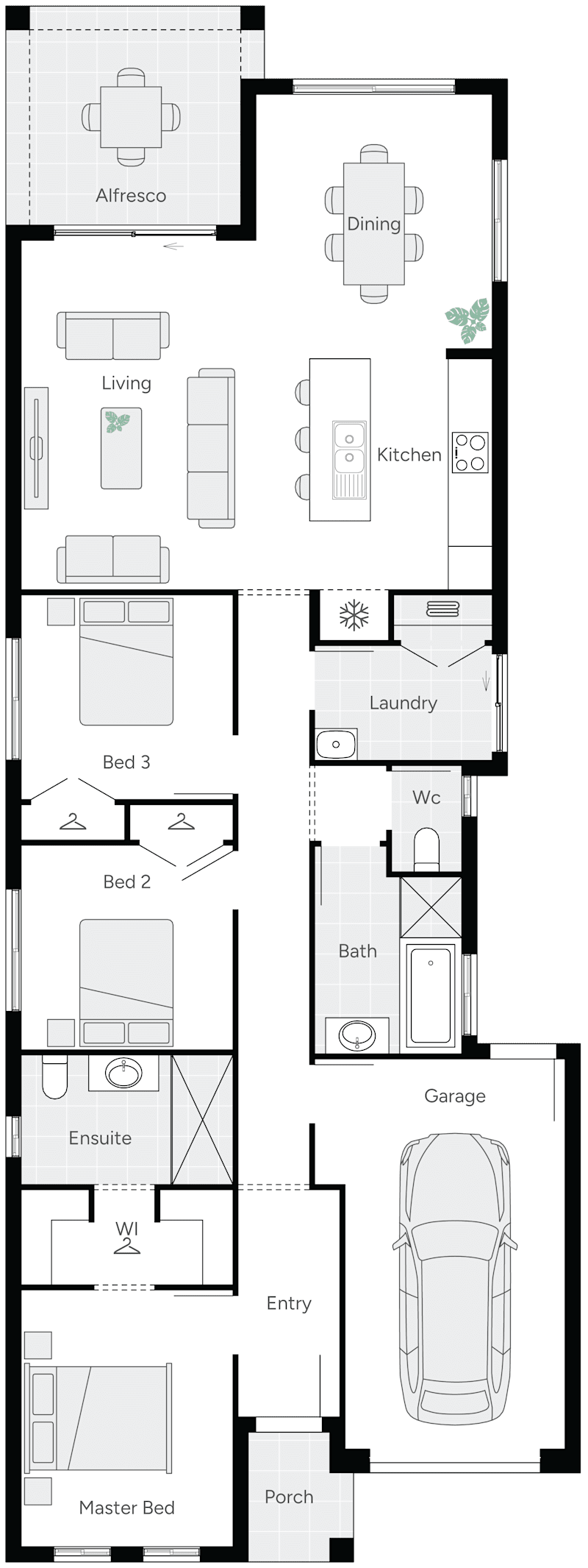 Auburn 18 Single Storey House Floor Plan