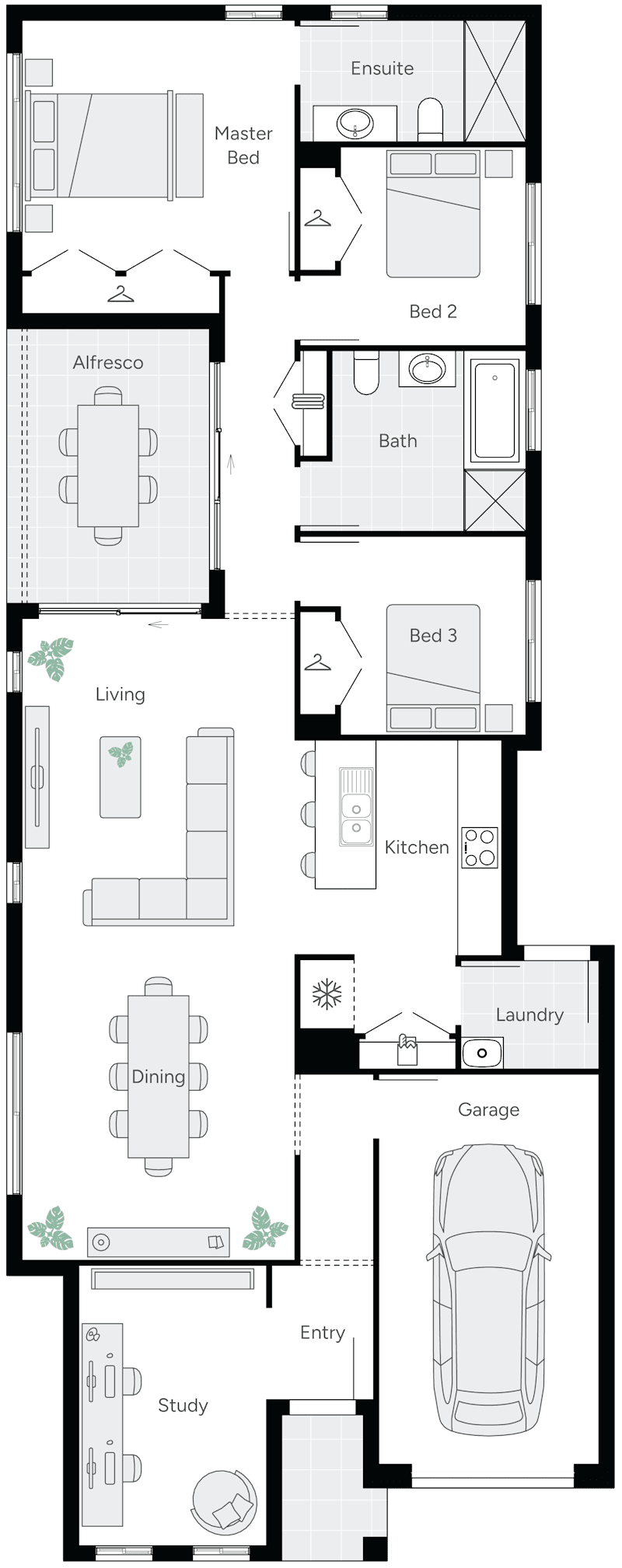 Blythe Single Storey House Floor Plan