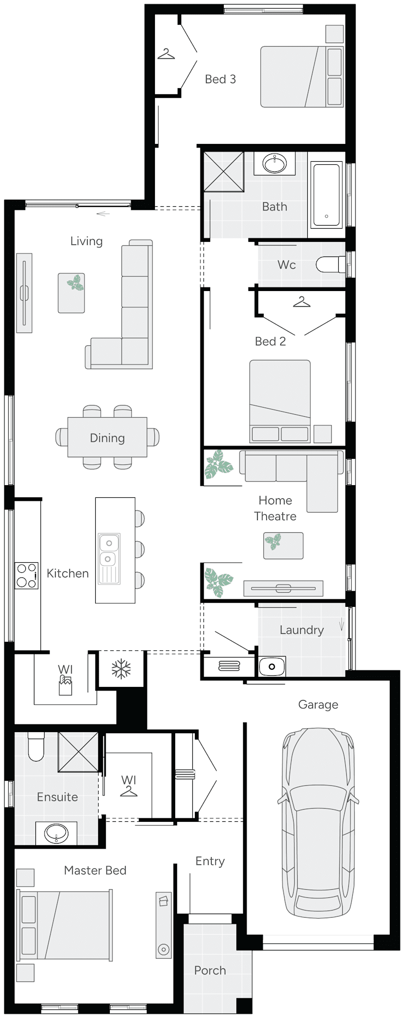 Brisk One Single Storey House Floor Plan