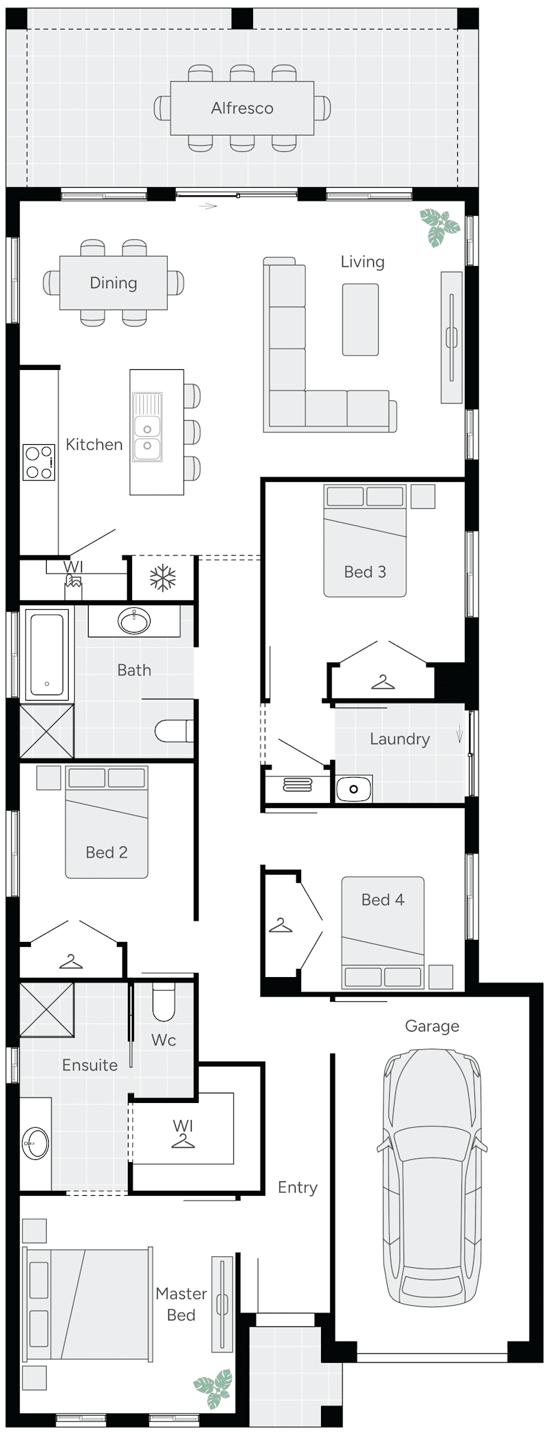 Charleston 21 Single Storey House Floor Plan