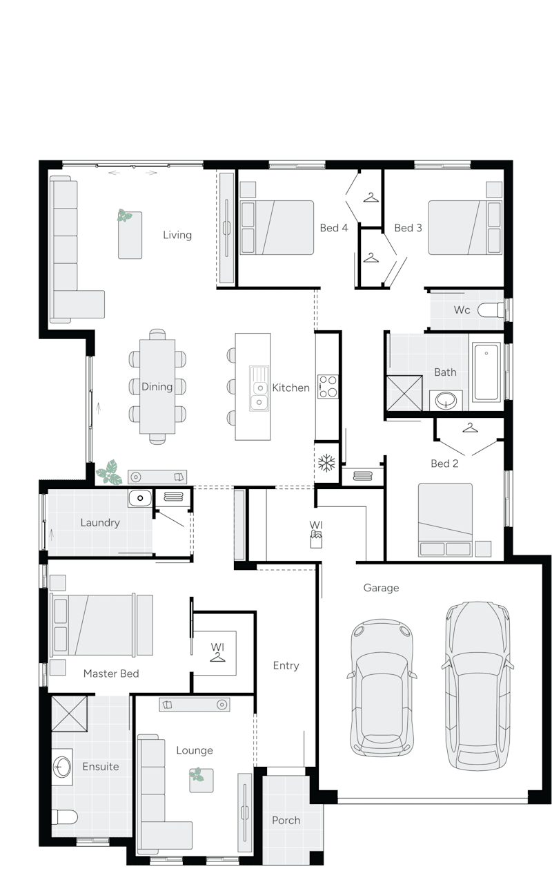 Dune Four Single Storey House Floor Plan