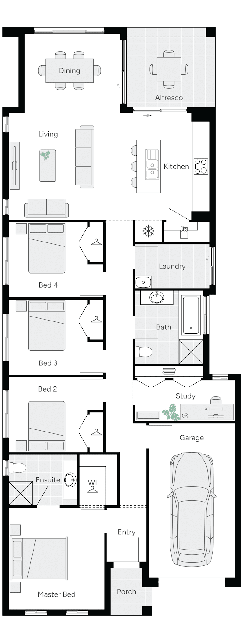 Flinders 20 Single Storey House Floor Plan
