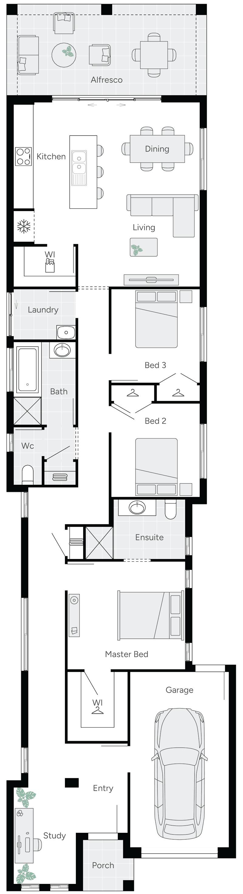 Freeling 20 Single Storey House Floor Plan