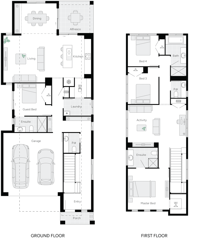 Henley One Double Storey House Floor Plan