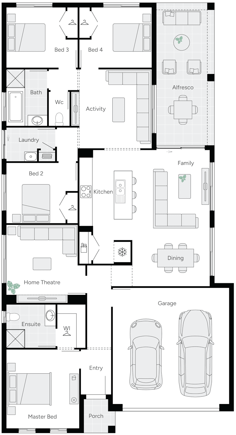 Hindmarsh 24 Single Storey House Floor Plan