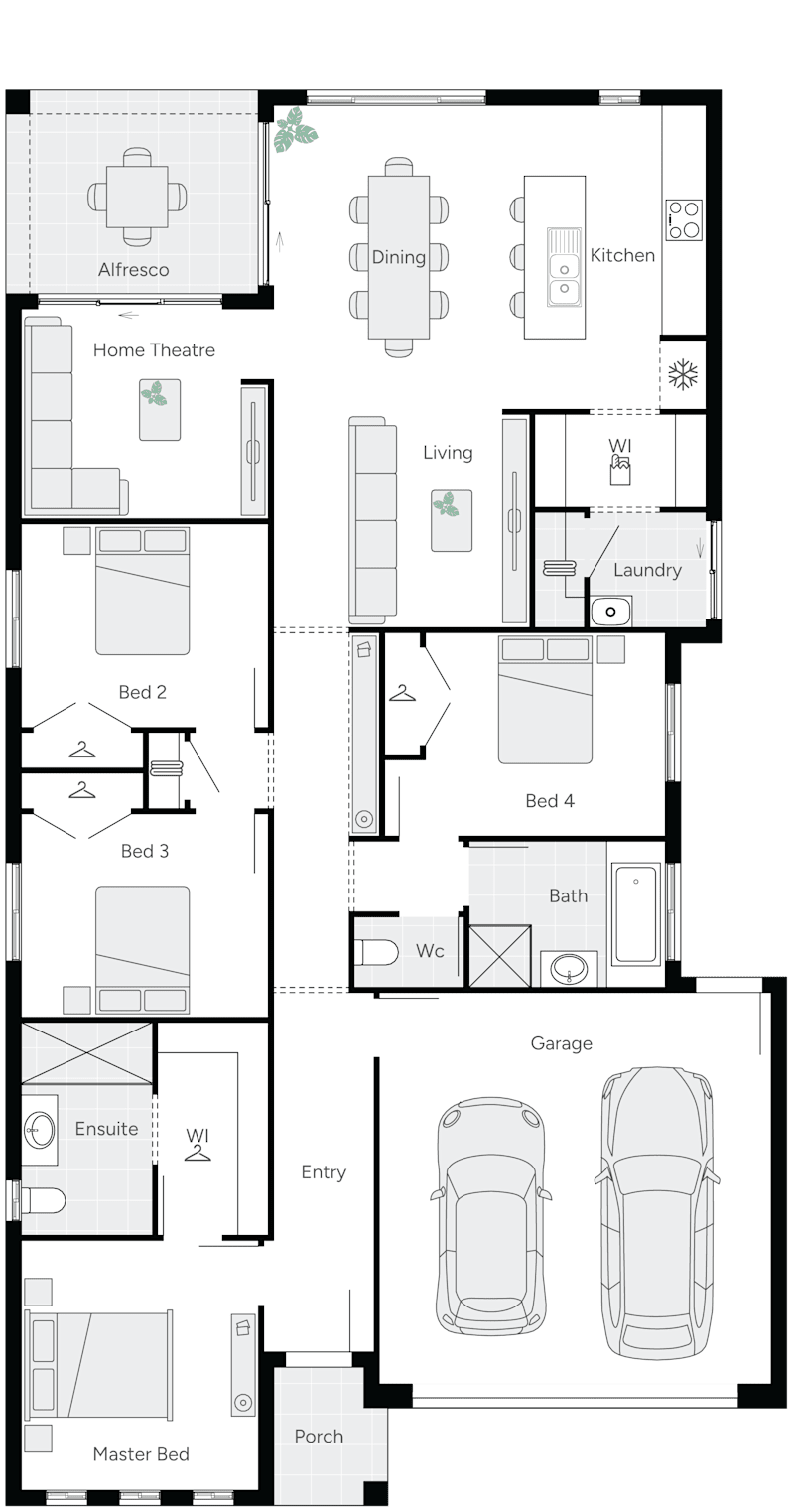 Joslin 23 Single Storey House Floor Plan