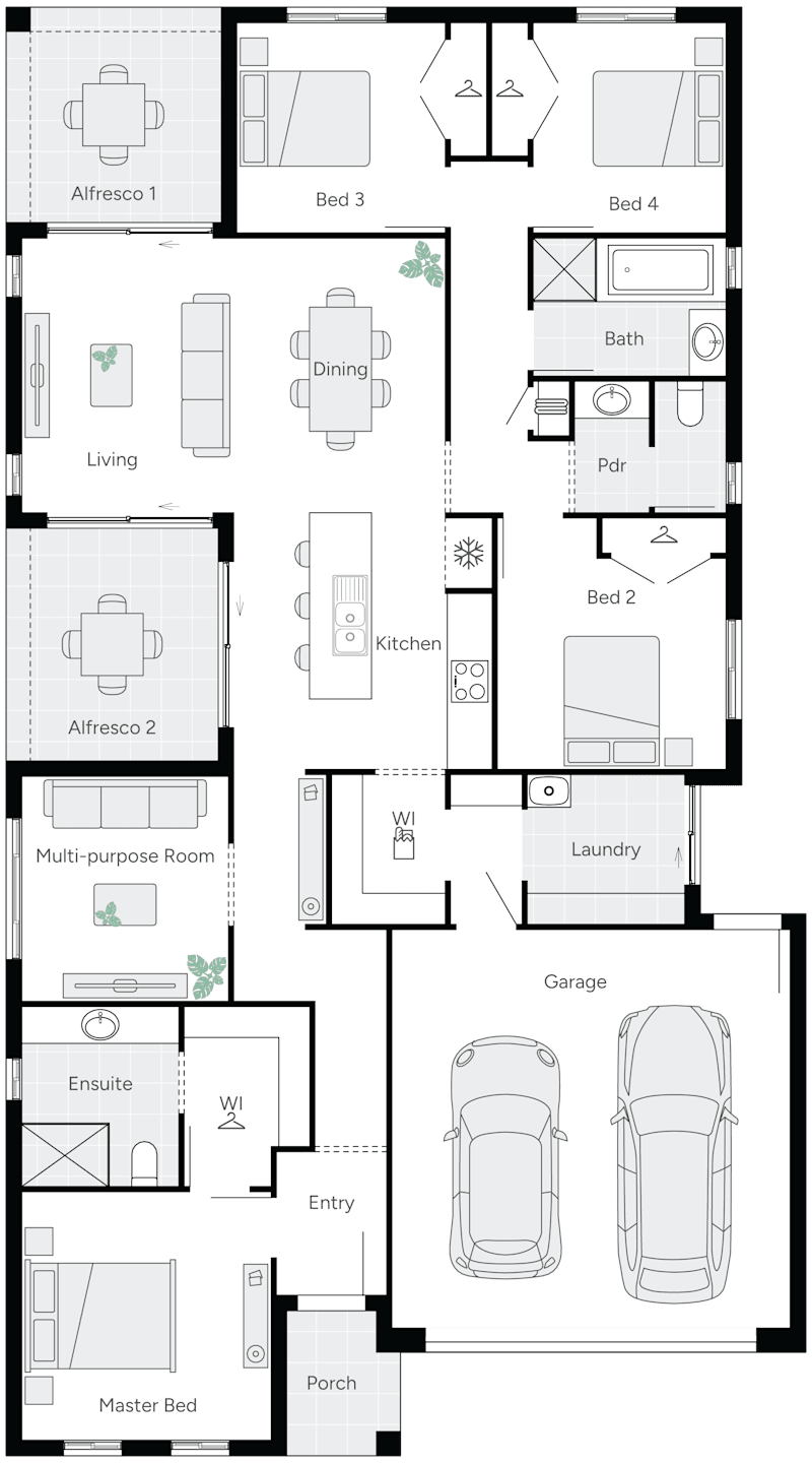 Kensington 24 Single Storey House Floor Plan