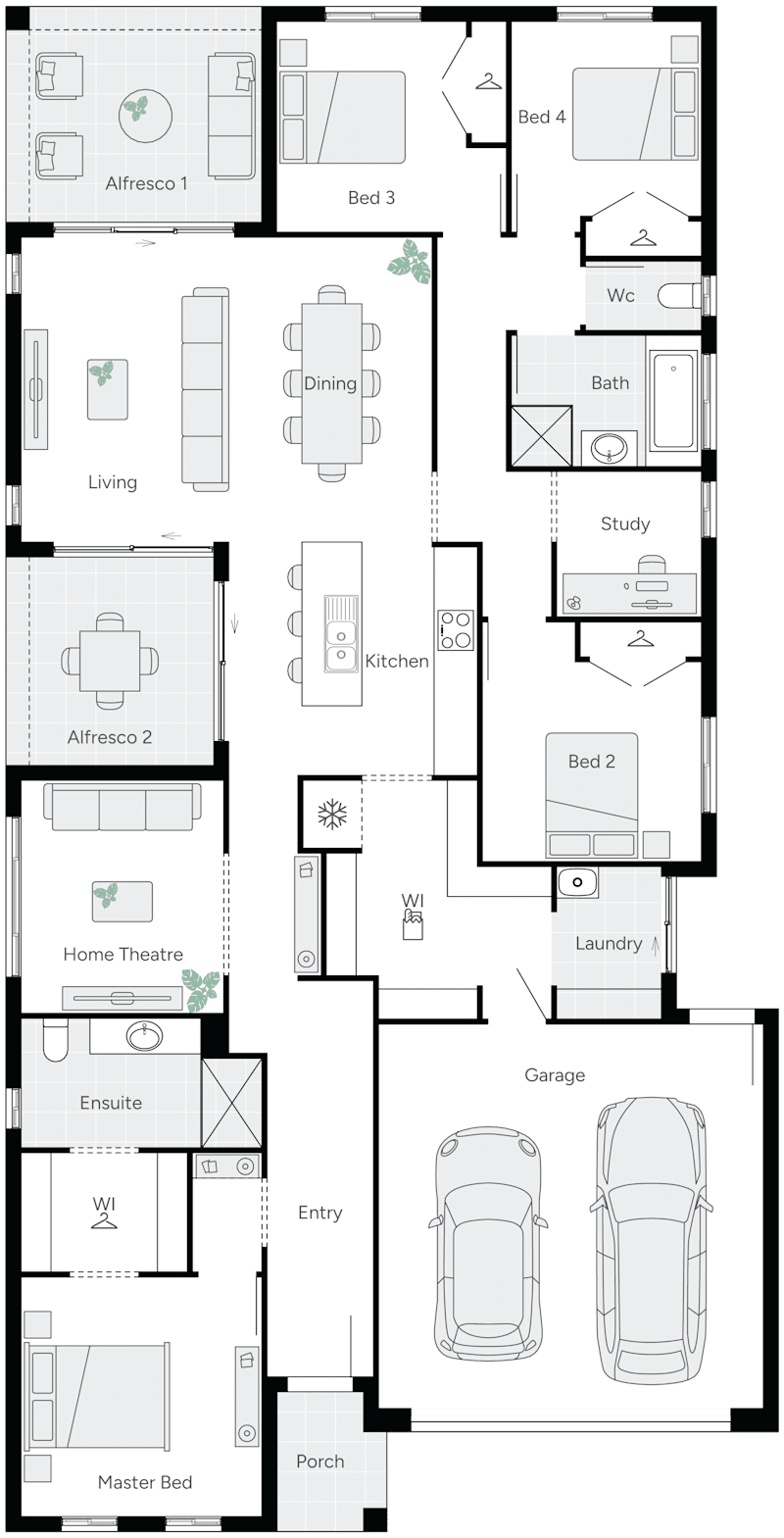 Kensington 26 Single Storey House Floor Plan