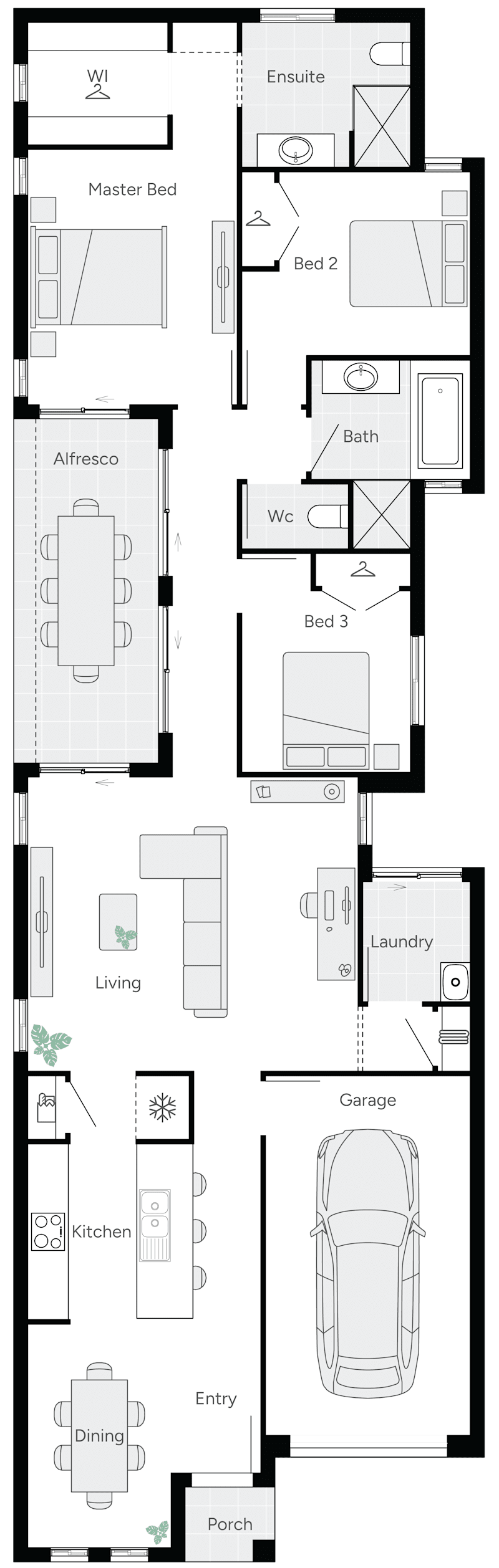Lonsdale 19 Single Storey House Floor Plan