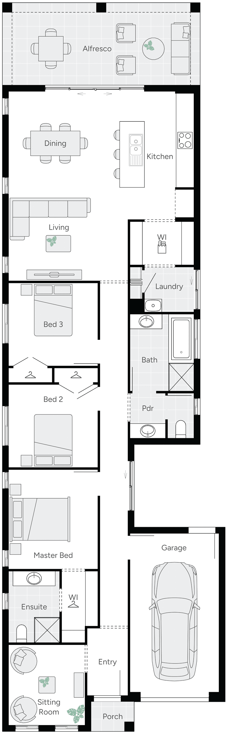 Loxton 20 Single Storey House Floor Plan
