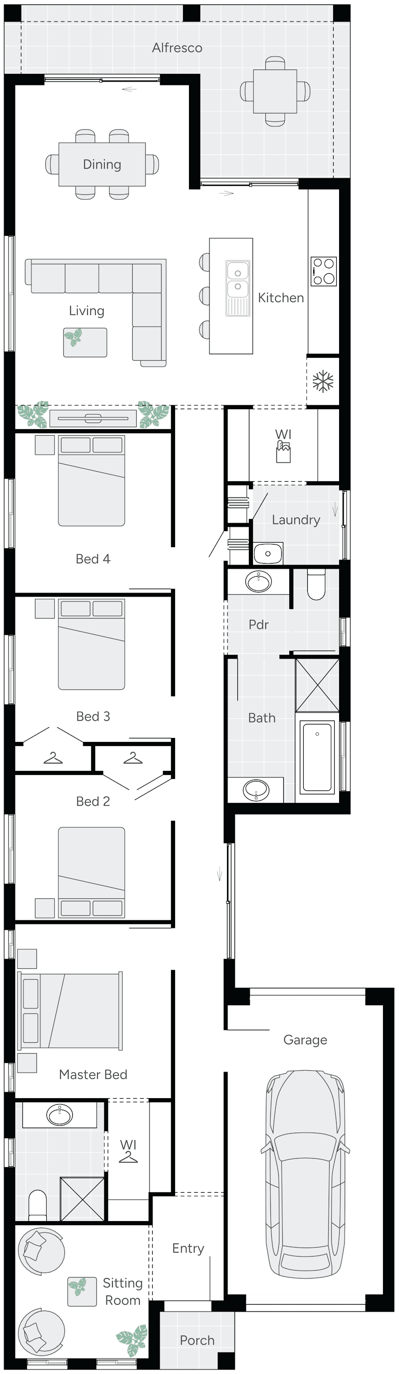 Loxton 21 Single Storey House Floor Plan
