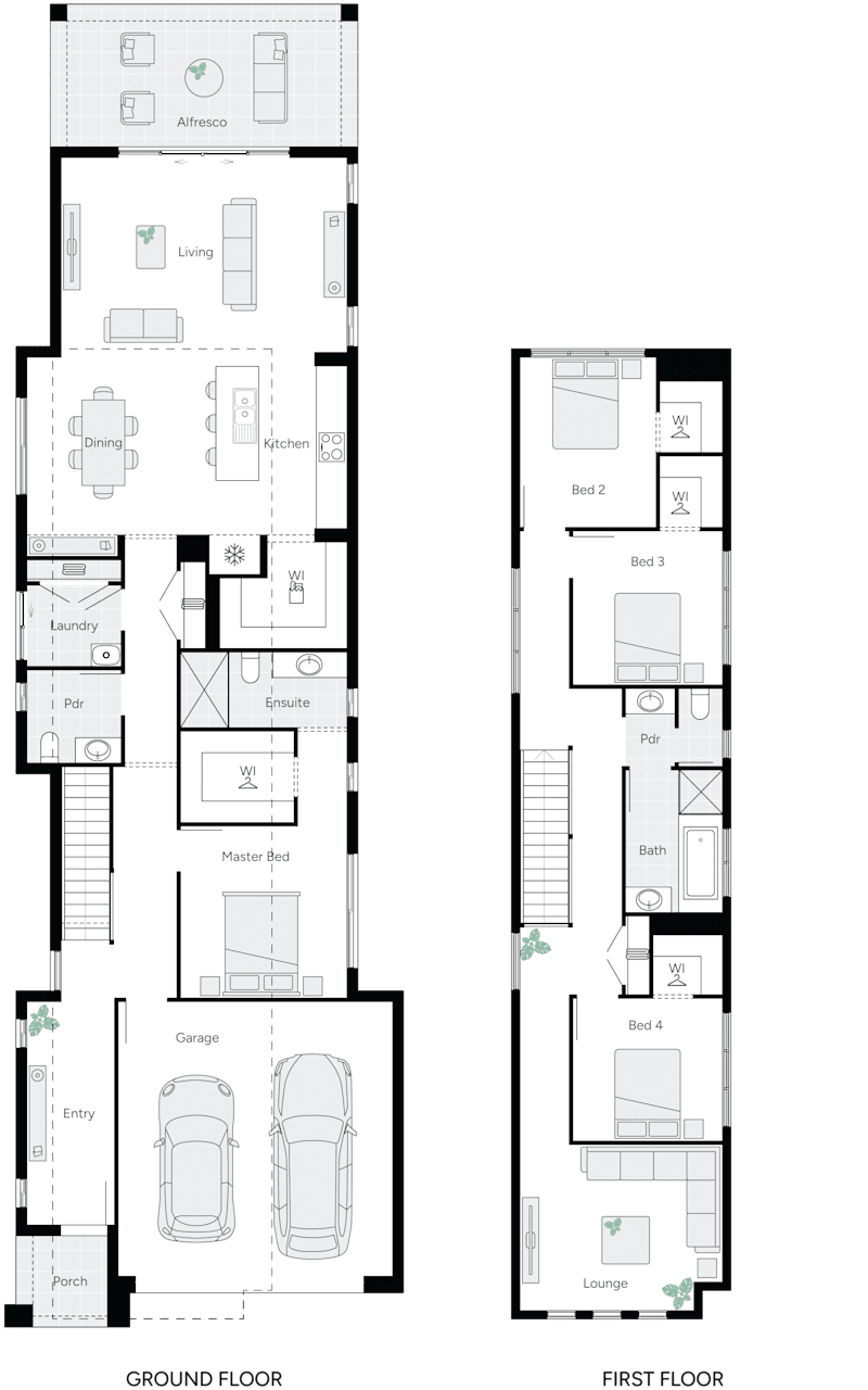 Magill Three Double Storey House Floor Plan