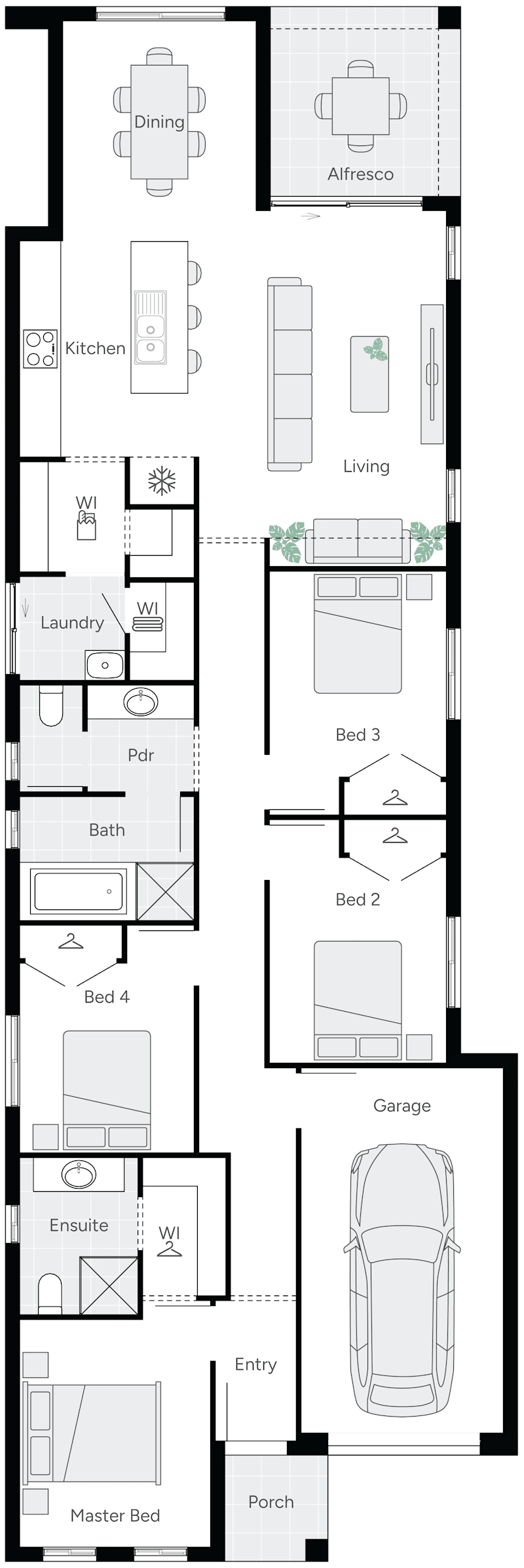 Malvern 19 Single Storey House Floor Plan